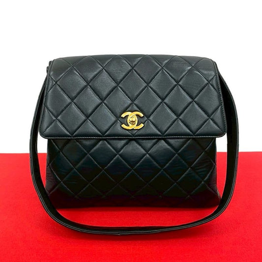 Chanel Vintage Quilted Lambskin Semi One Shoulder Bag