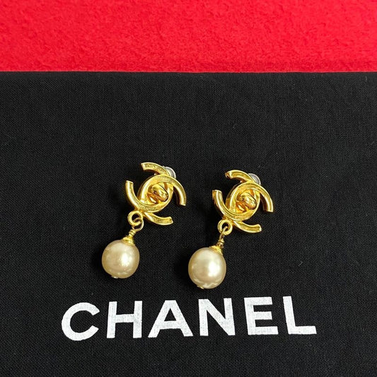 Chanel 97 Vintage Faux Pearl Coco Mark Logo Motif