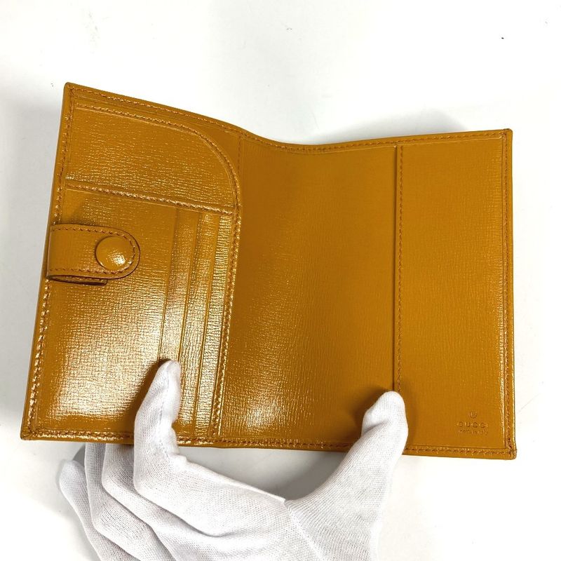 Gucci Passport Case Retro Logo 724562 GG Supreme Canvas Yellow