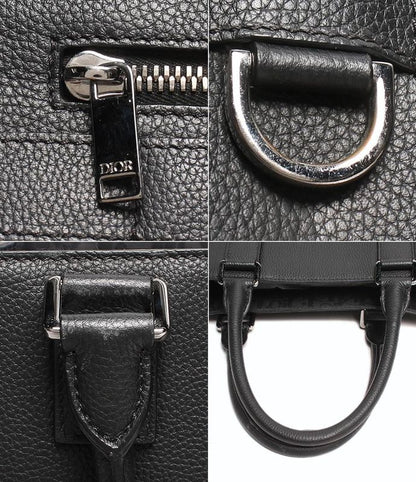 Dior Leather Tote Bag Silver Hardware Safari Tote Men's Dior