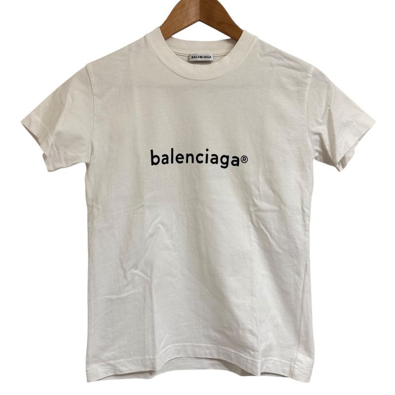 Balenciaga New Copyright Short Sleeve Crew Neck Logo T-Shirt Size XS White