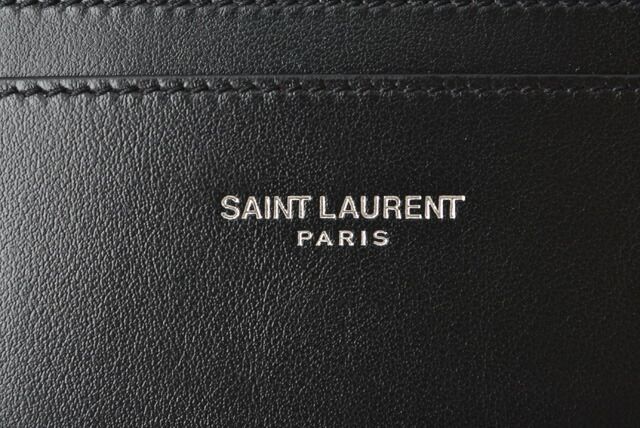 Saint Laurent Card Case Business Card Holder YSL Saint Laurent Logo Studs