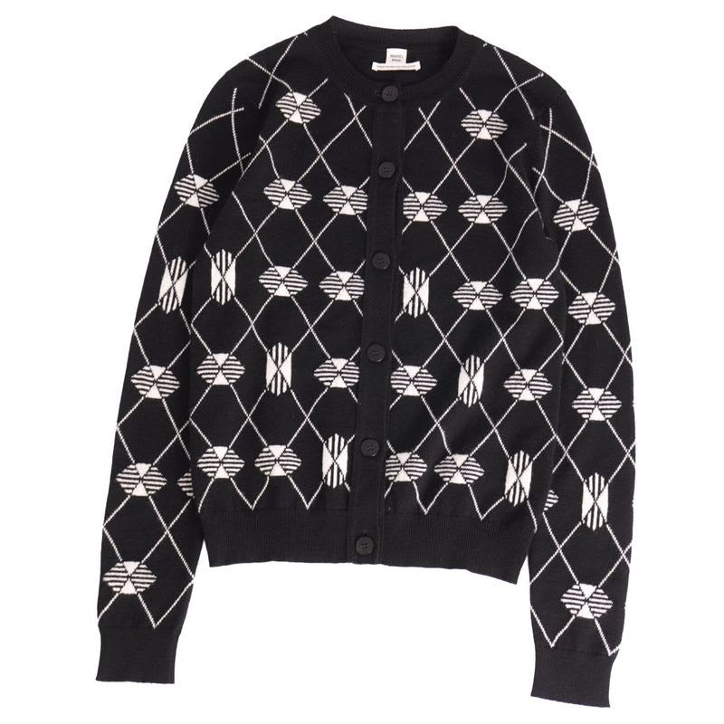 Hermes Cardigan 20 AW Knit All Over Pattern Cashmere