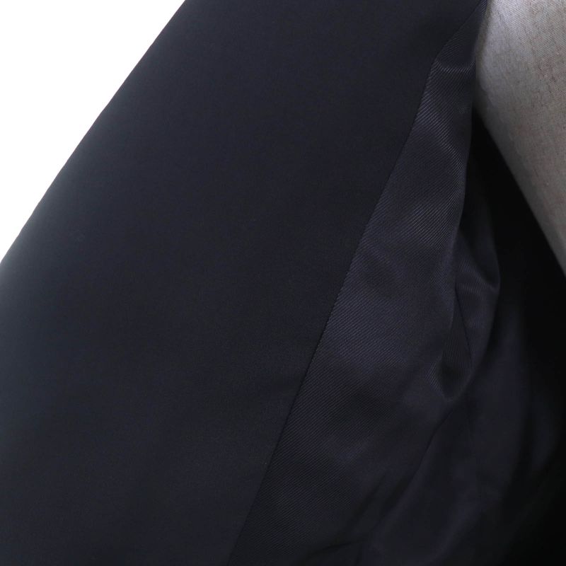 Celine 2 8T43 460A 100% Wool Front Open Crombie Coat Black 34 Made In France