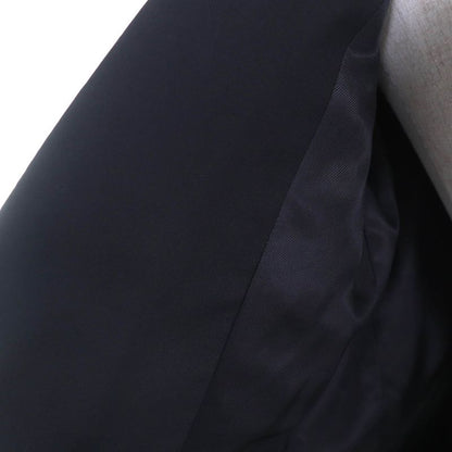 Celine 2 8T43 460A 100% Wool Front Open Crombie Coat Black 34 Made In France