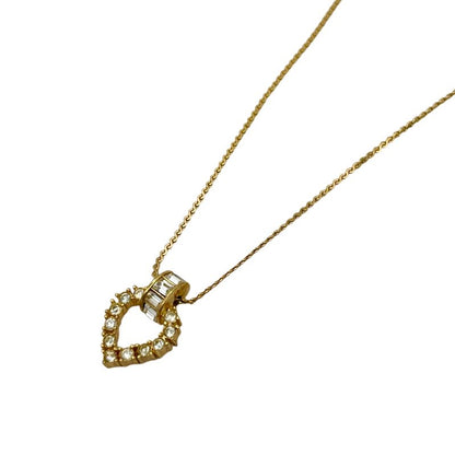 Christian DIOR Necklace Metal Rhinestone Gold Plated Gold