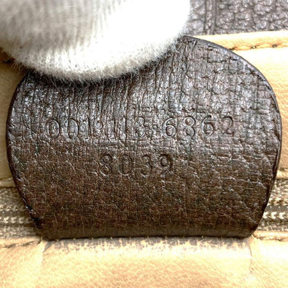 Gucci 001 116 6862 Old Gucci Shoulder Bag GG Supreme Sherry Vintage Brown Beige