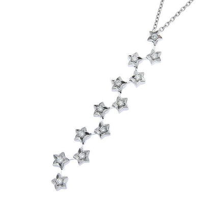 Chanel Comet 12P Diamond Necklace 18K White Gold 750 White Gold With Diamond
