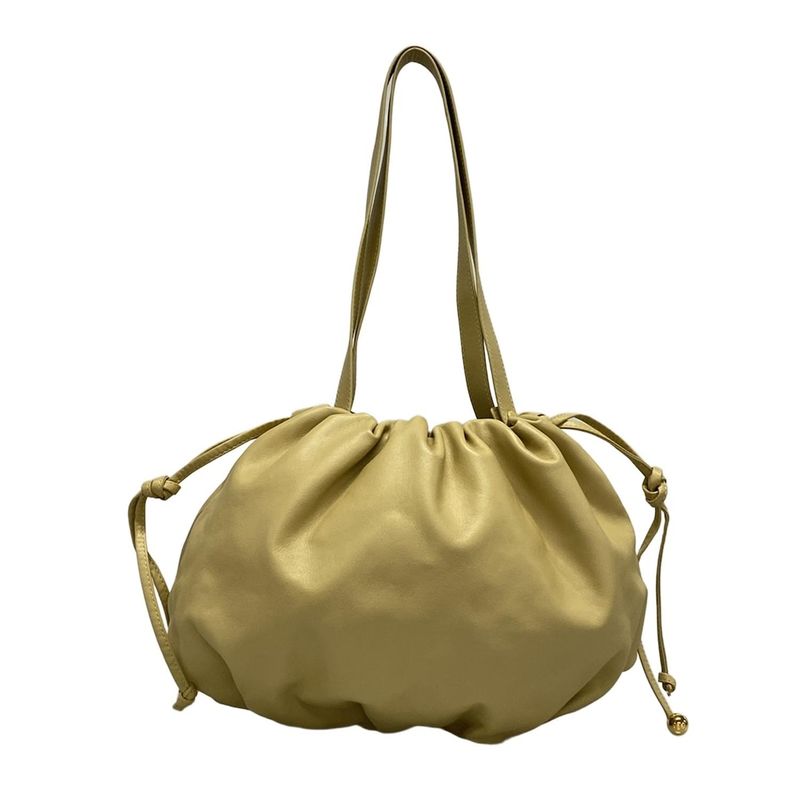 Bottega Veneta Shoulder Bag The Valve Beige Drawstring Shape / Detachable Strap