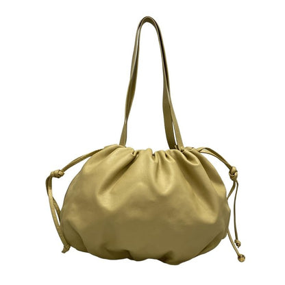 Bottega Veneta Shoulder Bag The Valve Beige Drawstring Shape / Detachable Strap