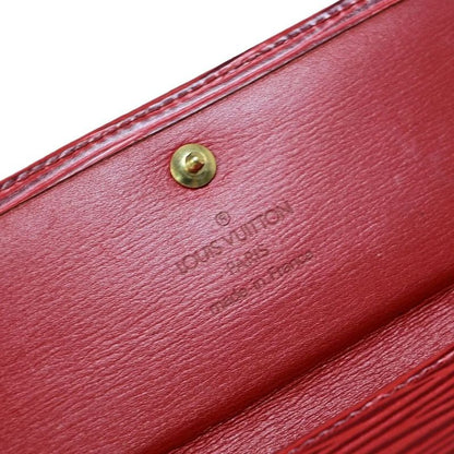 Louis Vuitton Long Wallet Epi Red Ruby Set Of Two 61ka294