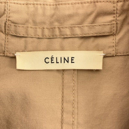 Celine - Phoebe Period Logo Button Belted Double Coat - 36 - Beige - Women's