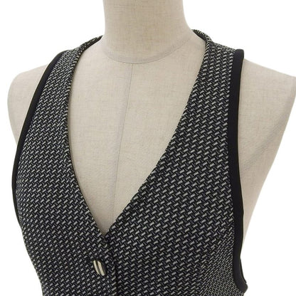 Louis Vuitton 2020ss Wool Check Vest With Gold Coin Charm 34 Women