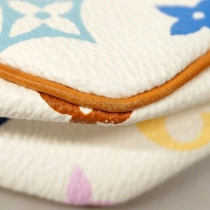 Louis Vuitton Monogram Multicolor Murakami Pochette Pouch Bag Accessories White