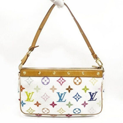 Louis Vuitton Monogram Multicolor Murakami Pochette Pouch Bag Accessories White