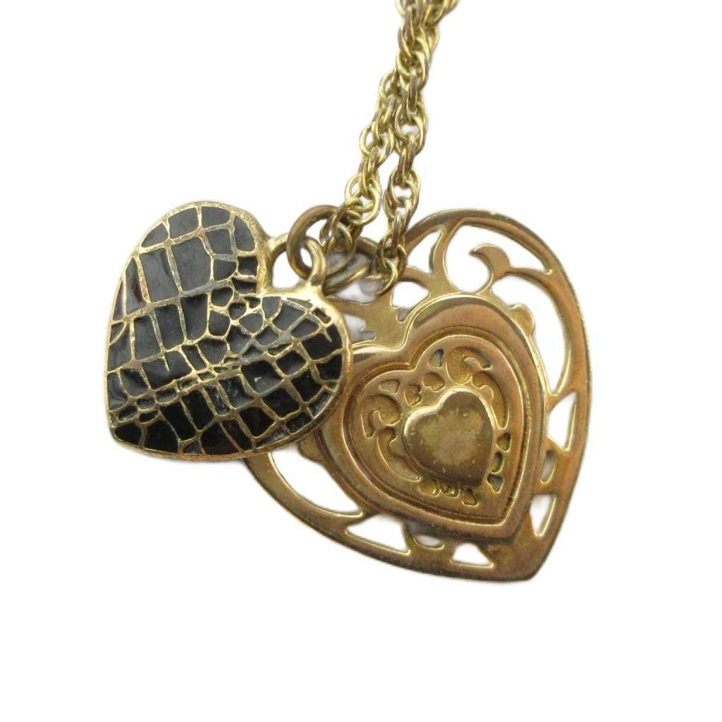 Dior Necklace Pendant Logo Heart Gold