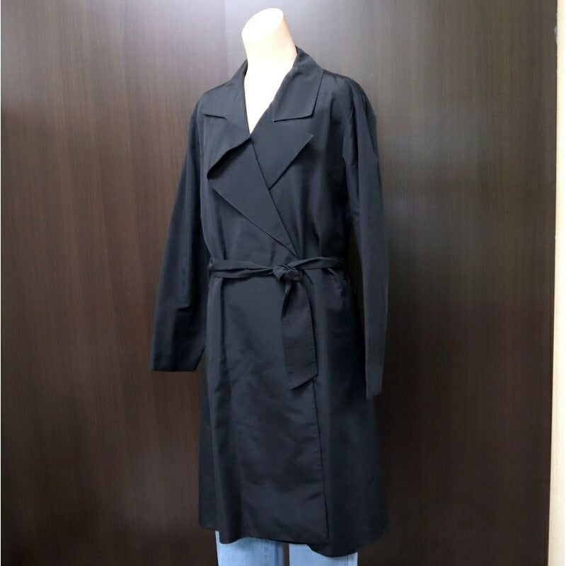 Hermes Coat Silk Acetate Black 40