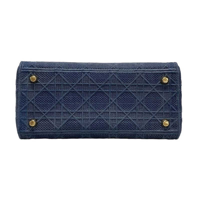 Dior/christian Dior Handbag Lady Dior Medium Bag Blue Gray