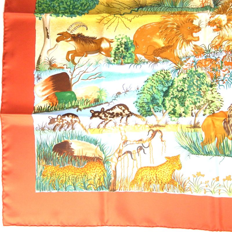 Hermes Carré 90 (nuba Mountain) 100% Silk Scarf Women's Pawnshop Listing