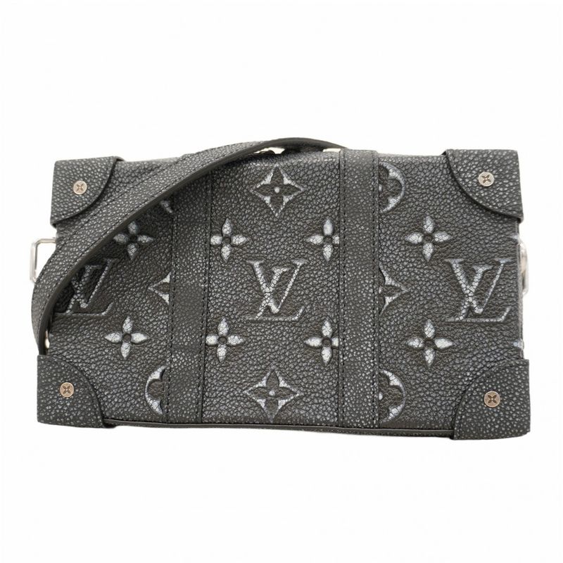 Louis Vuitton Shoulder Bag Monogram Soft Trunk Wallet M81776 Black Men's