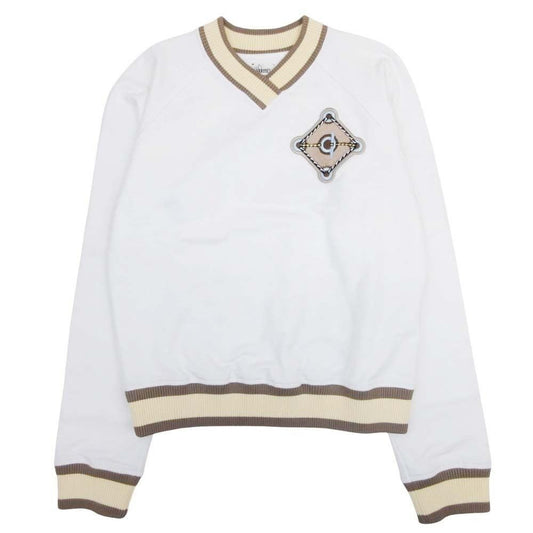 Hermes Figure Artistic Sweatshirt Pullover Fleece 34 White