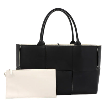 Bottega Veneta Intrecciato Arco Tote Leather Black