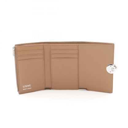 Loewe Trifold Wallet Pebble Small Vertical Mocha Leather — view 3