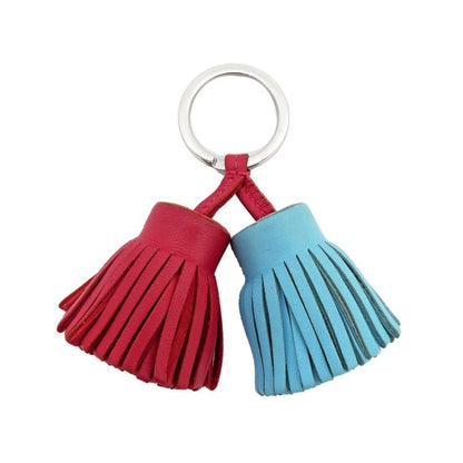 Hermes Carmen Duo Unodos Celeste Light Blue-type Red Key Holder Charm