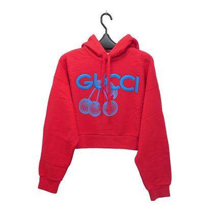 Gucci Short Length Hooded Sweatshirt Red Hoodie