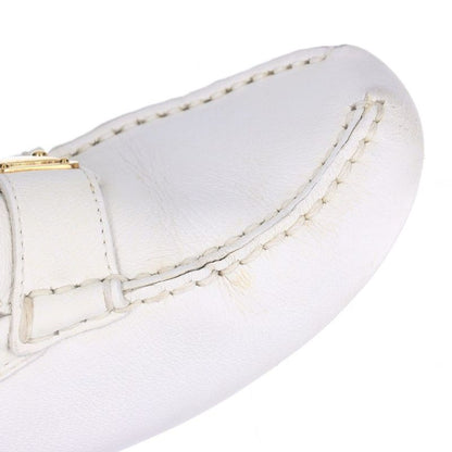 Louis Vuitton 02 Monte Carlo Leather Driving Shoes Women's 34 Td0052 White Made