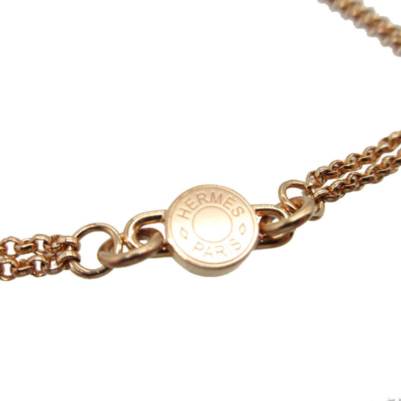 Hermes Charnière PM Necklace Vorsluft/leather Mauve Pale 1846 Hermes