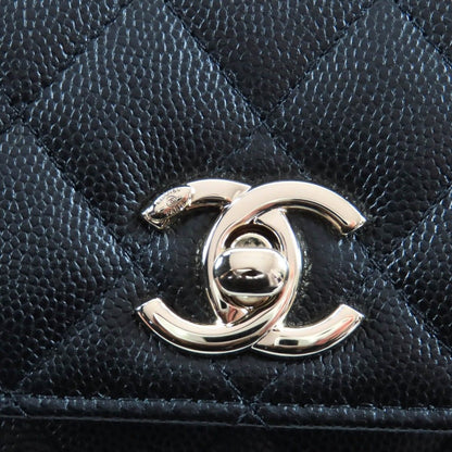 Chanel Caviar Leather Coco Handle Mini Shoulder Bag Black Gold — view 11