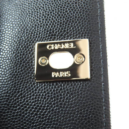 Chanel Caviar Leather Coco Handle Mini Shoulder Bag Black Gold — view 12