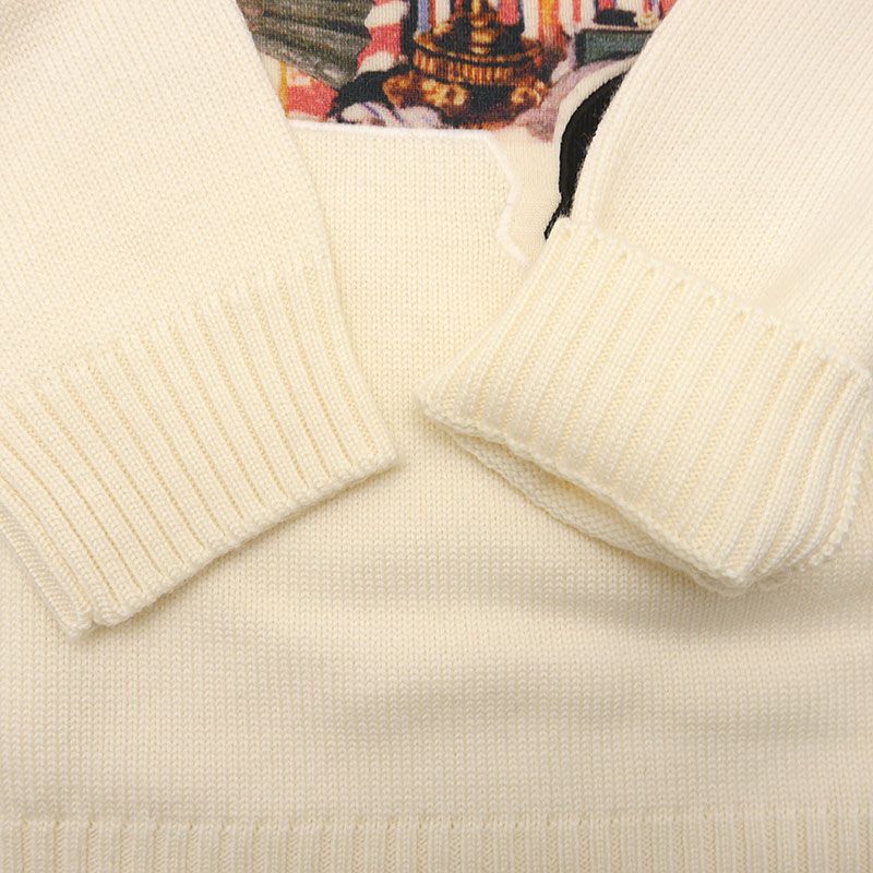Fendi Wool Sweater Knit White Karl Lagerfeld Collaboration