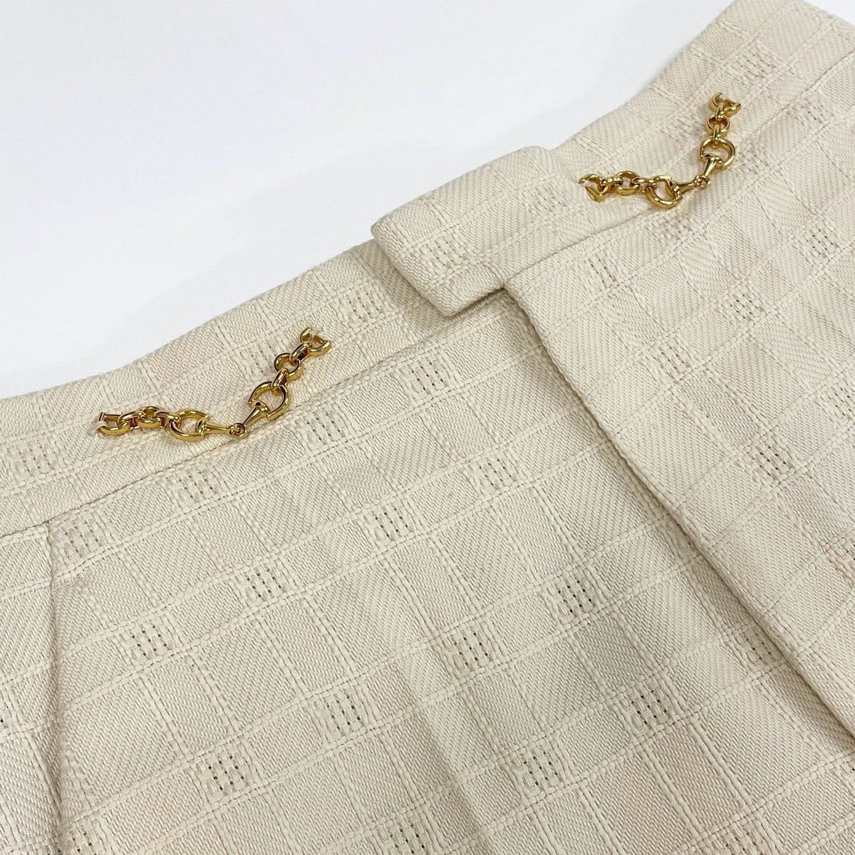 Gucci Horsebit Chain Tweed Shorts 38 — view 6
