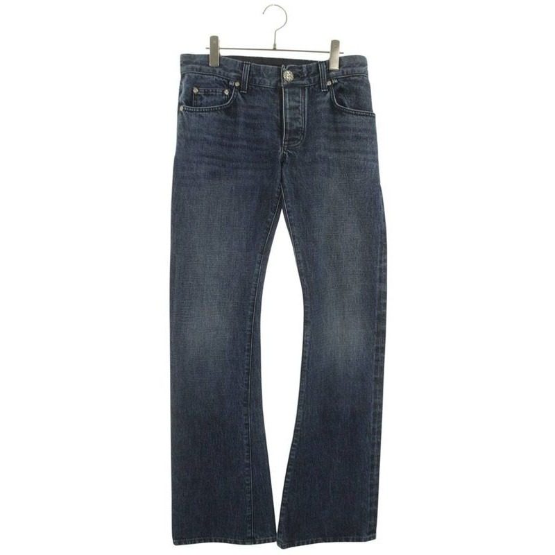 Chrome Hearts Crossball Button Puff Denim Pants