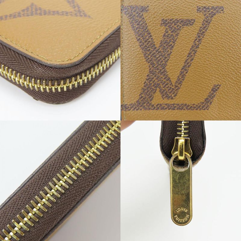 Louis Vuitton Long Wallet Zippy Wallet M69353 Monogram Giant Reverse Brown