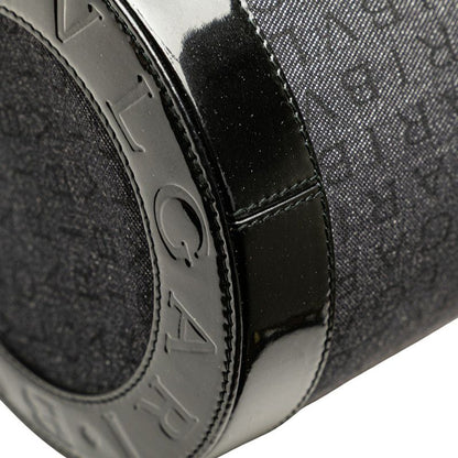 Bulgari Logomania Bee Zero One Black Indigo Denim Patent Leather Women's Bvlgari