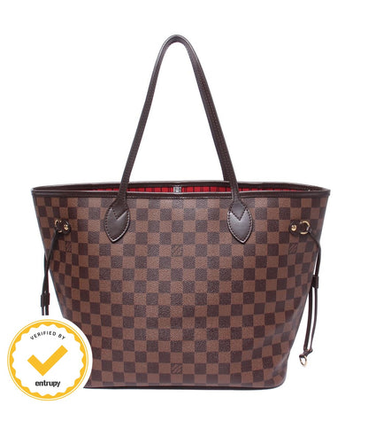 Louis Vuitton Tote Shoulder Bag Neverfull MM Damier Ebene