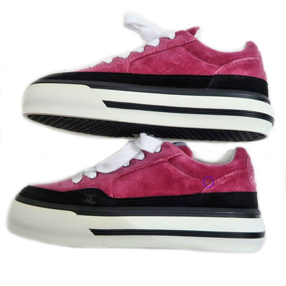 Chanel Sneakers Size 38 23 B Velvet Pink Purple — view 3