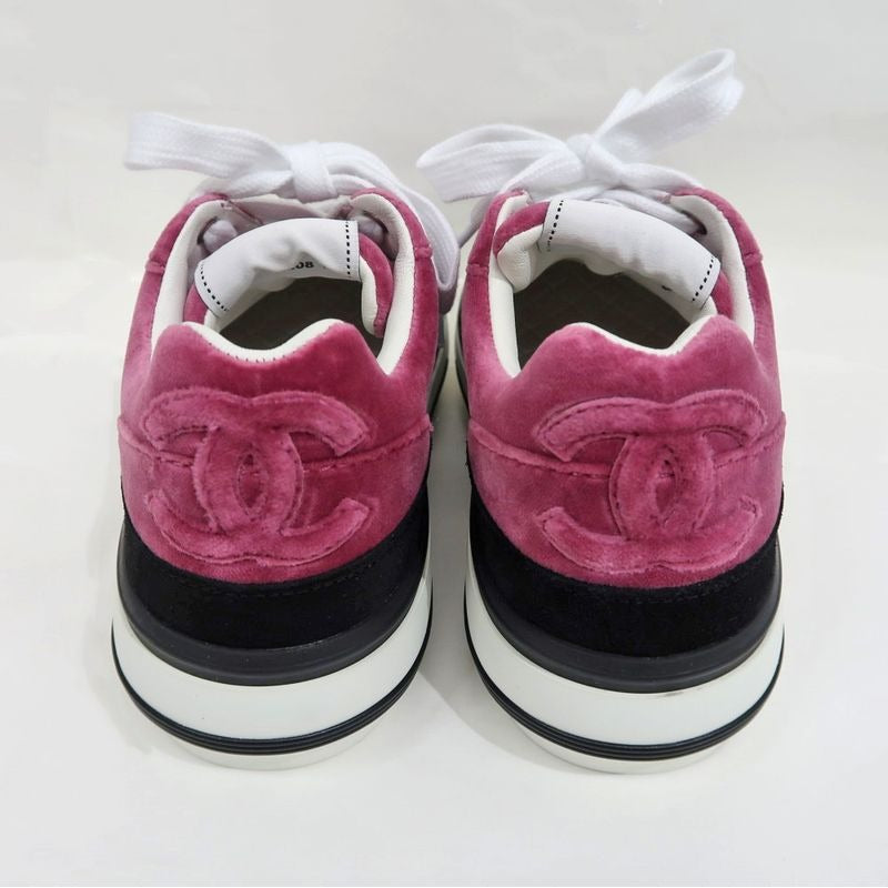 Chanel Sneakers Size 38 23 B Velvet Pink Purple — view 7