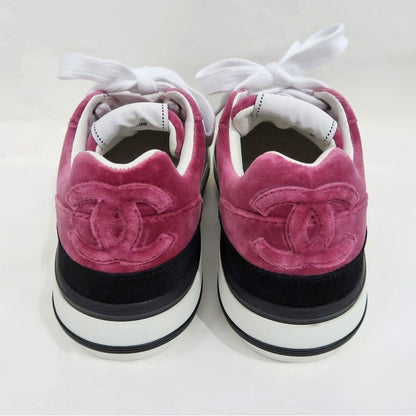 Chanel Sneakers Size 38 23 B Velvet Pink Purple — view 7