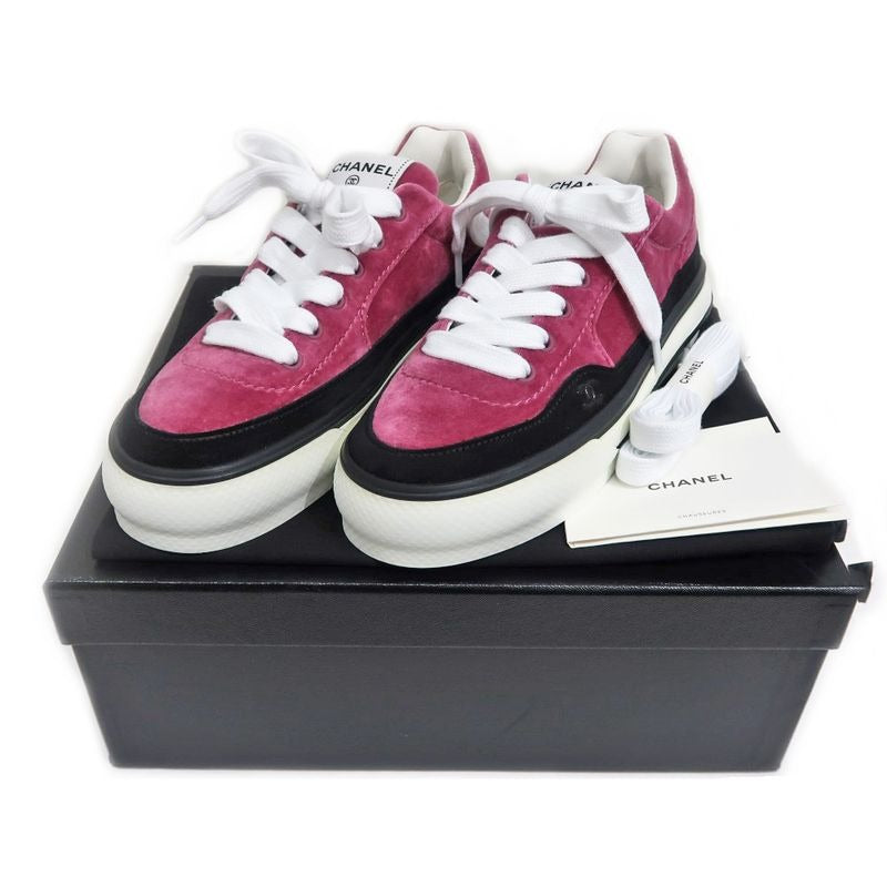 Chanel Sneakers Size 38 23 B Velvet Pink Purple — view 10