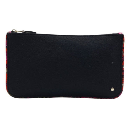 Hermes Silk in Pouch Flat Multi Case Felt Black Silver