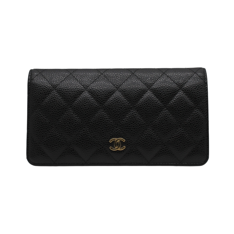 Chanel Ap0233 Caviar Skin Folded Long Wallet A25-2676