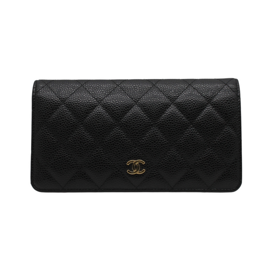 Chanel Ap0233 Caviar Skin Folded Long Wallet A25-2676