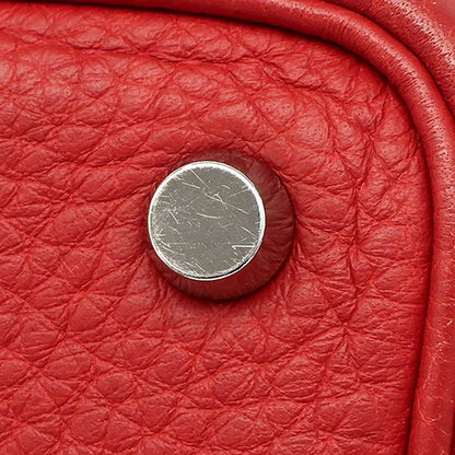 Hermes Handbag Picotin PM Taurillon Clemence Vermilion Silver Hardware Red H
