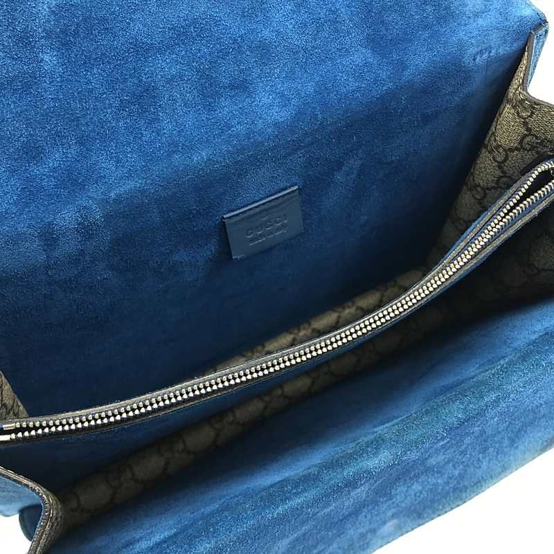 Gucci | 403348 Dionysus GG Supreme PVC X Suede Embroidery Chain Shoulder Bag |