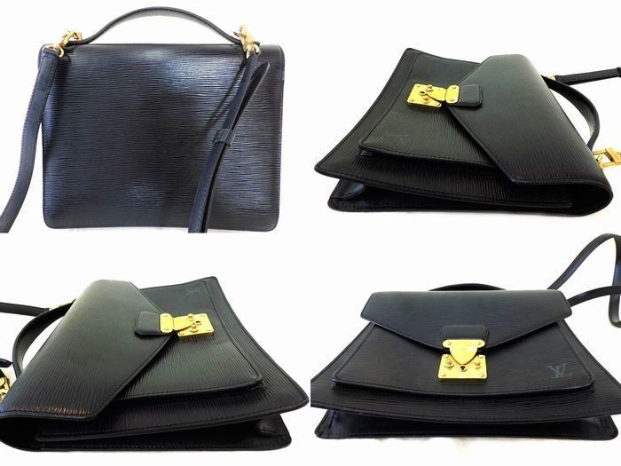 Vuitton M52122 Vi1921 - Monceau Handbag Epi Shoulder Bag Men's Black □ Louis