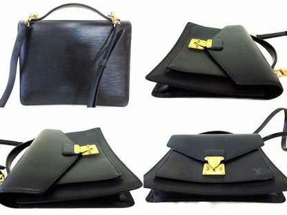 Vuitton M52122 Vi1921 - Monceau Handbag Epi Shoulder Bag Men's Black □ Louis